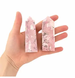 Rhodonite Crystal Point Towers 6.5-10.5cm