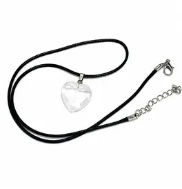 Small Heart Shape Crystal Stones - Clear Quartz