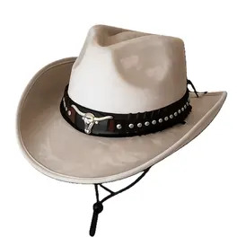 Beige Bull Cowboy Hat