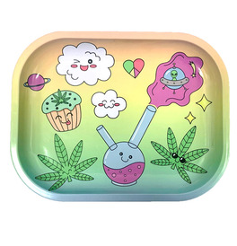 Wise Skies Cute Bong Small Rolling Tray