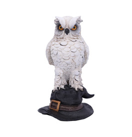 Soren White Owl on a Witches Hat Ornament 