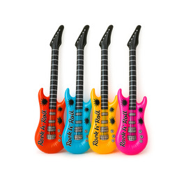 Pack Of 4 Inflatable Guitars