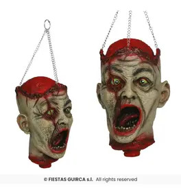 Hanging head with chains Decoration, 27cm