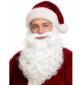 Santa Wig & Beard Set, White