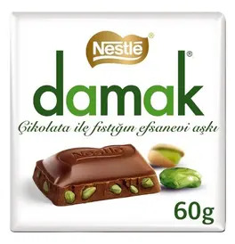 Damak Pistachios Chocolate Bar 60G