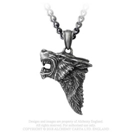 Dark Wolf Pendant Necklace by Alchemy 