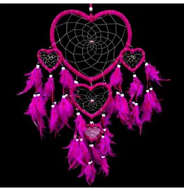 Dream Catcher, Bright Pink Hearts