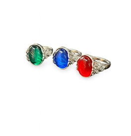 Jewelled Rings, Pack Of 3
