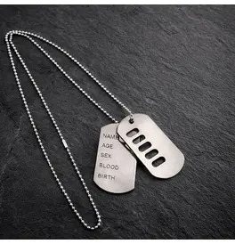 Military Style Dog Tags Necklace