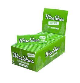 Wise Skies Green 1 1/4 Rolling Papers (Box of 50) 