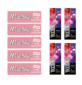 Pink 1 1/4 Rolling Paper & Rizla Berry Blast Filter Tips Bundle