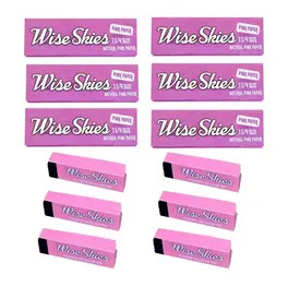 Wise Skies Pink 1 1/4 Rolling Paper & Tips Bundle