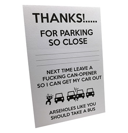Memo Pad, Thanks For Parking