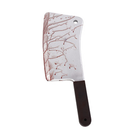 Bloody Butcher Knife Weapon, Realistic Foam 