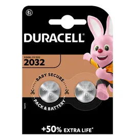 Duracell Pack of 2 CR2032 Coin Batteries