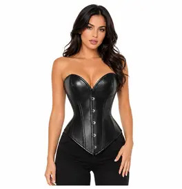 Black Leather Corset