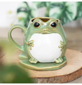 Frog Shaped Mug and Lily Pad Saucer