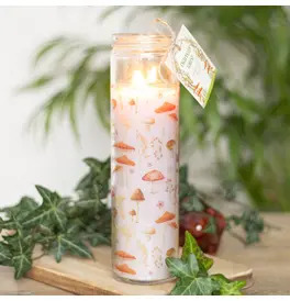 Mushroom Print Enchanted Forest Tube Candle