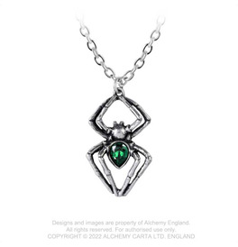 Emerald Spiderling Pendant Necklace by Alchemy