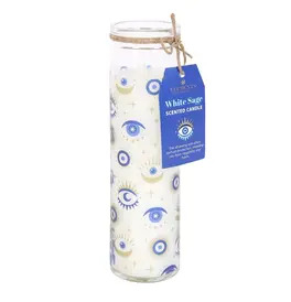 All Seeing Eye White Sage Tube Candle