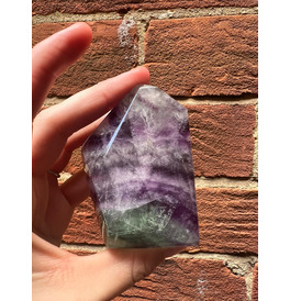 Polished Cut Fluorite 247G 7.8cm Approx