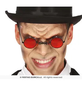 Vampire Round Glasses, Red