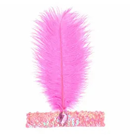 Flapper Headband Baby Pink