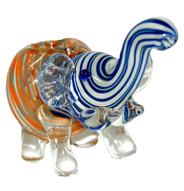 Elephant Glass Pipe 10cm x 11cm