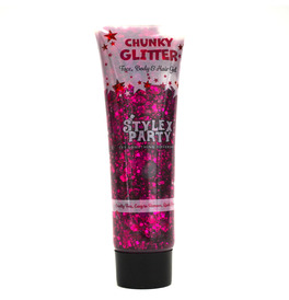 Face, Body & Hair Chunky Glitter - Hot Pink