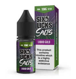 Six Licks Liquid Gold Nic Salt E-Liquid 10ml