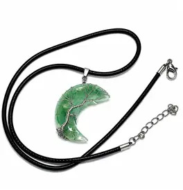 Crescent Shape Crystal Stone - Green Aventurine