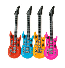 Pack Of 4 Inflatable Guitars
