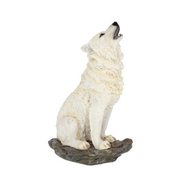 Storms Cry Howling White Wolf Figure 20cm