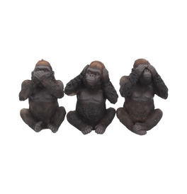 Three Wise Gorillas Figurine Gorilla Ornaments 13cm