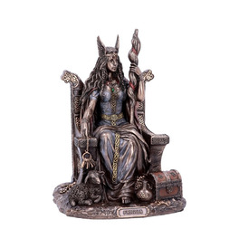 Bronze Frigga Goddess of Wisdom Norse Leader Ornament