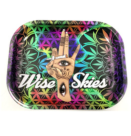 Wise Skies Hand Design Small Rolling Tray