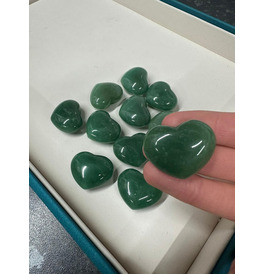 Green Aventurine Heart Tumble Stones 16G 2.8m