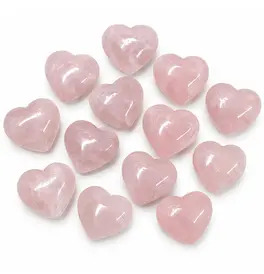 Rose Quartz Heart Tumble Stones 21G 3.5m