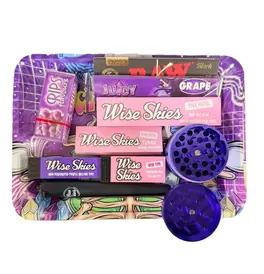 Wise Skies High Till I Die Purple Tray Set