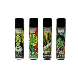 Clipper Lighter Horror Leaves Design