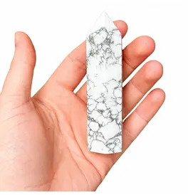 Howlite Crystal Point Tower 9cm