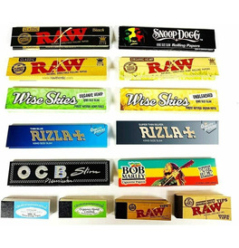 10 Pack of Rolling Papers King Size Slim 4 Rolling Tips 