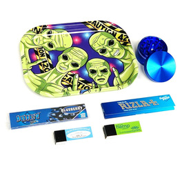 Caution 420 Rolling Tray Set