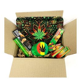 Reggae Leaf Rolling Tray Gift Box Set
