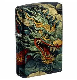 Zippo Lighter Colourful Dragon Design