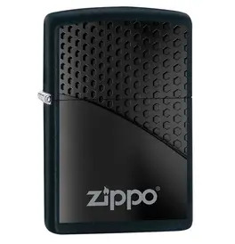 Zippo Lighter Black Hexagon Design