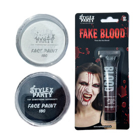 Halloween Vampire Face Paint & Blood Bundle