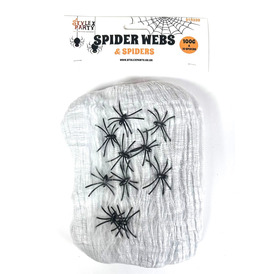 White Spider Webs & Spiders