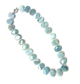 Crystal Stone Necklace 53cm - Aquamarine