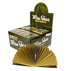 Wise Skies Multi-Colour Premium Rolling Tips – Roach Card Filter Tips (Natural Material)